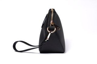 Coneli_Fanny pack as Clutch_adaptable bag_crafted from cactus leather_side shot_color black