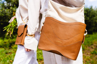 Coneli vegan leather bag illustrating the qualities of a well-made plant-based leather