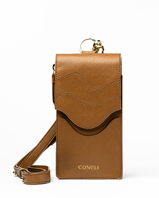 The Coneli Wallet, a compact purse made from sustainably sourced olive leather, handcrafted in Portugal