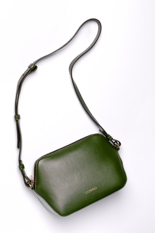 Coneli Fanny_Adaptable bag_shoulder bag_crafted from cactus leather_color green