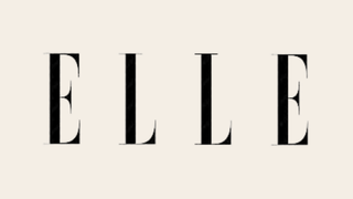 Black 'ELLE' logo on a beige background